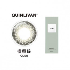 QUINLIVAN慕〈微美瞳〉彩色日拋隱形眼鏡【10片裝】(橄欖綠)