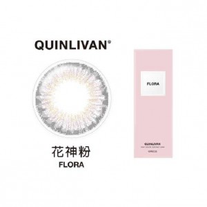 QUINLIVAN慕〈微美瞳〉彩色日拋隱形眼鏡【10片裝】(花神粉)