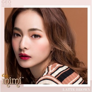 GEO〈Mimi咖啡〉彩色月拋隱形眼鏡【1片瓶裝】2瓶 GEO〈Mimi咖啡〉彩色月拋隱形眼鏡【1片瓶裝】2瓶