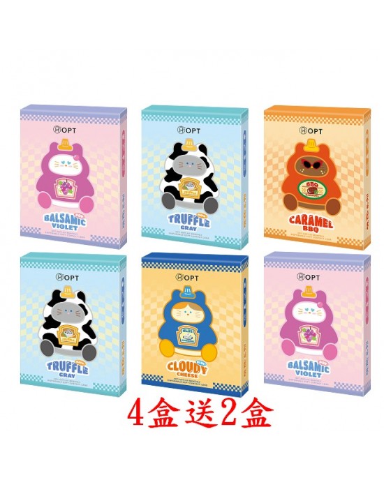 OPT〈玩食系列〉彩色月拋隱形眼鏡【2片裝】4盒送2盒共6盒