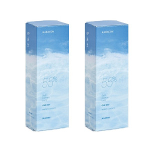 KARACON 55%透明日拋隱形眼鏡【30片裝】2盒 KARACON 55%透明日拋隱形眼鏡【30片裝】2盒