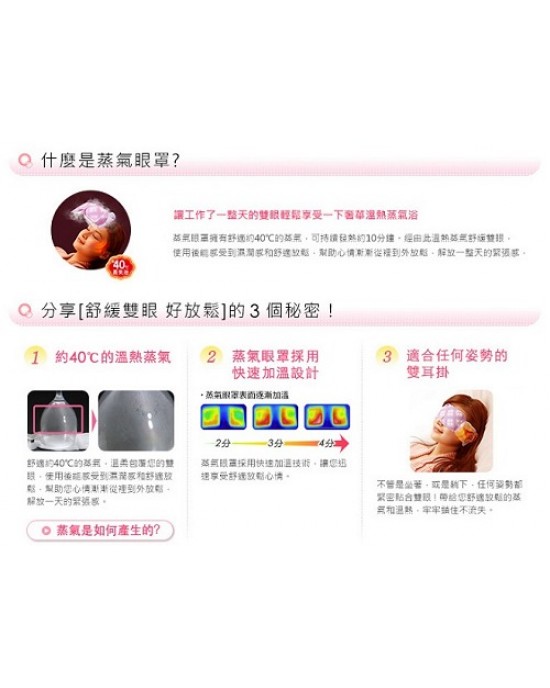 日本花王律蒸氣眼罩【12片裝】3盒組 日本花王律蒸氣眼罩【12片裝】3盒組